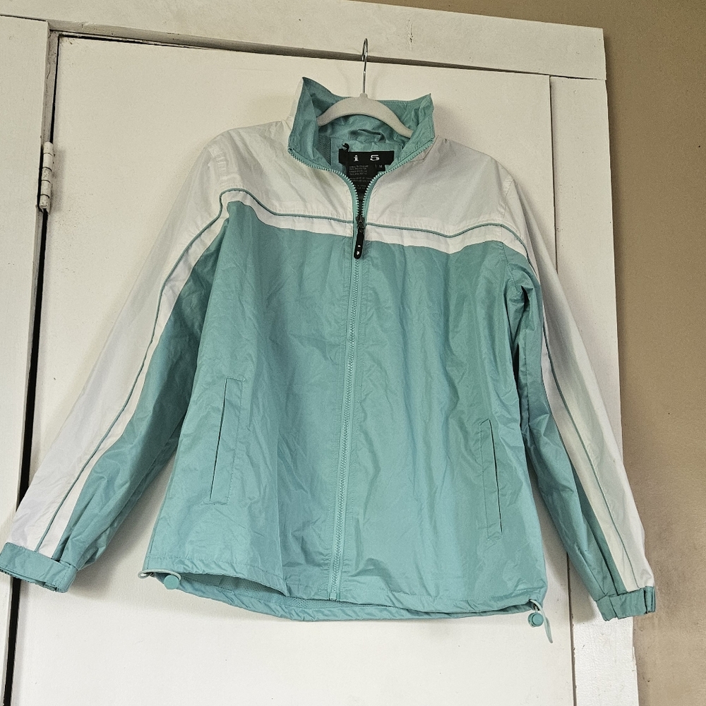 Women's Aqua and White Jacket